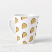 Isometrische tacoschaal voedsel restaurant latte mok (Linkerhoek)