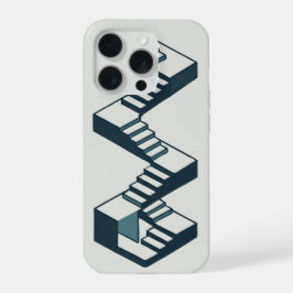 Isometrische Trap 3D Geometrische Architectuur Kun iPhone 15 Pro Case
