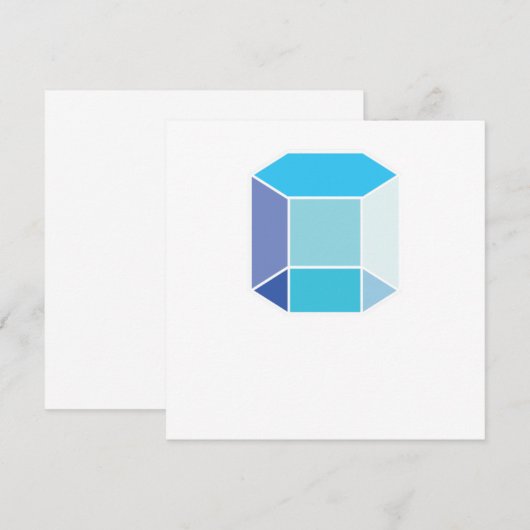 Isometrische vorm 2d Hexagonal Prism Geometrische Kaart (Voorkant / Achterkant)