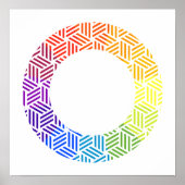 Isometrische Weave Color Wheel Poster (Voorkant)