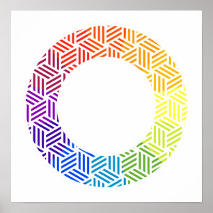Isometrische Weave Color Wheel Poster