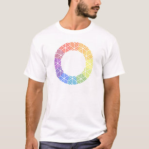 Isometrische Weave Geometrische Kleurwiel T-shirt