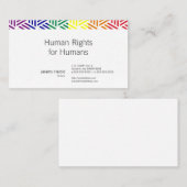 Isometrische Weave-regenboogvlag Visitekaartje (Voorkant / Achterkant)