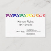 Isometrische Weave-regenboogvlag Visitekaartje (Voorkant)