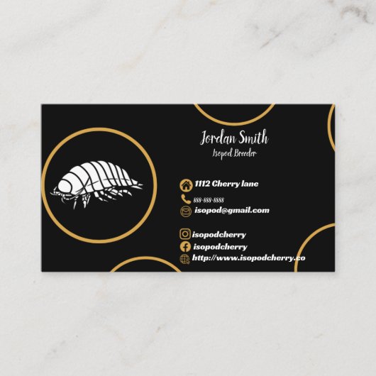 Isopod Visitekaartje Rolly Poly (Voorkant)