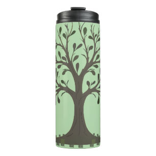 🌳 Isothermische levensboom fles lichtgroen