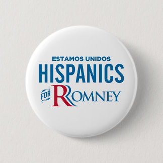ispanics voor Romney Ronde Button 5,7 Cm