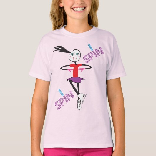 ispin Ice Skating T-shirt (Voorkant)
