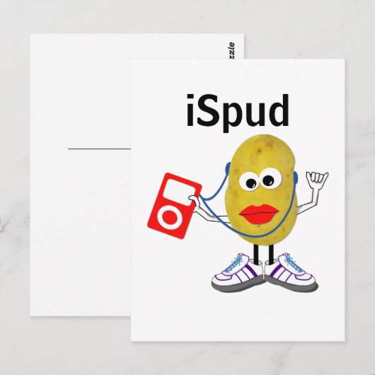 'iSpud' humoristisch parodie Briefkaart (Voorkant / Achterkant)