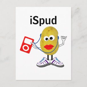 'iSpud' humoristisch parodie Briefkaart
