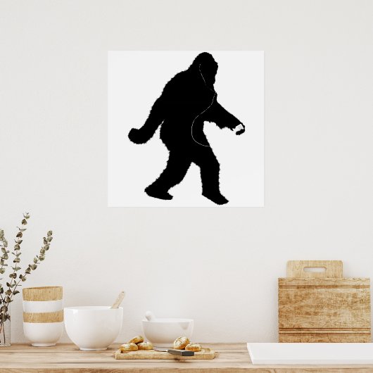 iSquatch (achtergrondkleur toevoegen) Poster (Keuken)