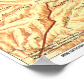 " Israël: 1996 Jeruzalem Geschiedenis MAP ... Poster (Hoek)