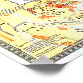 " Israël: 1996 Jeruzalem - Oude stadskaart ... Poster (Hoek)