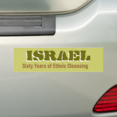 ISRAEL 60 jaar Etnische reinigingsbumperstick Bumpersticker (Op auto)