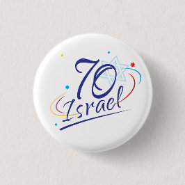 Israël 70 jaar onafhankelijkheidsdag 2018 ronde button 3,2 cm