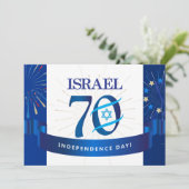 ISRAEL 70 Jubileum 2018 Onafhankelijkheidsdag Fest Kaart (Staand voorkant)