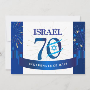 ISRAEL 70 Jubileum 2018 Onafhankelijkheidsdag Fest Kaart