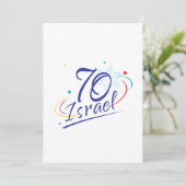 ISRAEL 70 Jubileum 2018 Onafhankelijkheidsdag Fest Kaart (Staand voorkant)