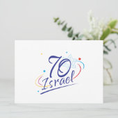 ISRAEL 70 Jubileum 2018 Onafhankelijkheidsdag Fest Kaart (Staand voorkant)