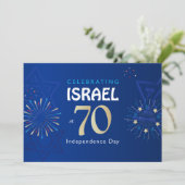 ISRAEL 70 Jubileum 2018 Onafhankelijkheidsdag Fest Kaart (Staand voorkant)