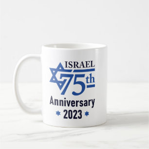 Israël 75e Jubileum ster van David Koffiemok