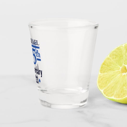 Israël 75e Jubileum ster van David Shot Glas (Rechts)