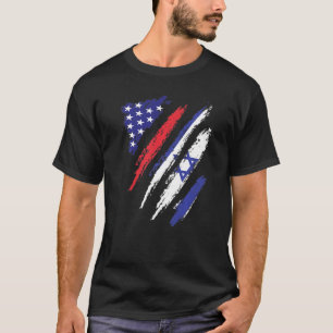 Israel American Groot Flag USA Patriot Heritage Mo T-shirt