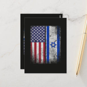 Israël Amerikaanse Vlag Israël Verenigde Staten Ro Briefkaart