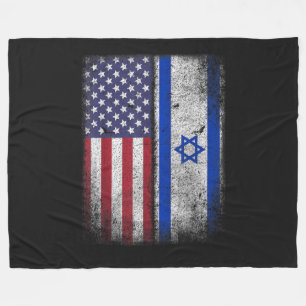 Israël Amerikaanse Vlag Israël Verenigde Staten Ro Fleece Deken