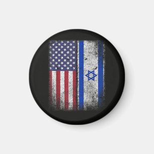 Israël Amerikaanse Vlag Israël VS wortels Amerika Magneet