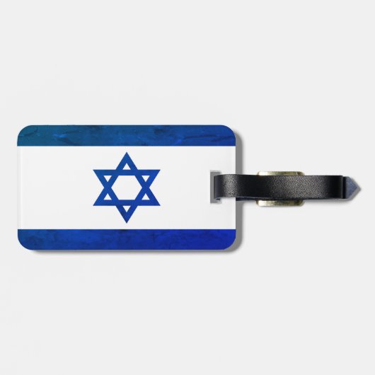 Israel and Iran Flags Travel Bagagelabel (Achterkant horizontaal)