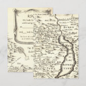 Israel Antiek kaart Bar Mitzvah RSVP Reactie (Voorkant / Achterkant)