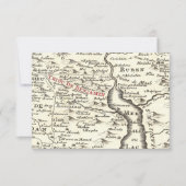 Israel Antiek Map Benjamin Bar Mitzvah Dank je Bedankkaart (Voorkant)