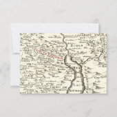 Israel Antiek Map Benjamin Bar Mitzvah Dank je Bedankkaart (Voorkant)