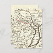 Israel Antiek Map Benjamin Bar Mitzvah Dank je Kaart (Voorkant / Achterkant)