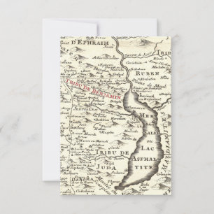 Israel Antiek Map Benjamin Bar Mitzvah Dank je Kaart