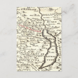 Israel Antiek Map Benjamin Bar Mitzvah Dank je Kaart