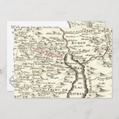 Israel Antiek Map Benjamin Bar Mitzvah Uitnodiging (Voorkant / Achterkant)