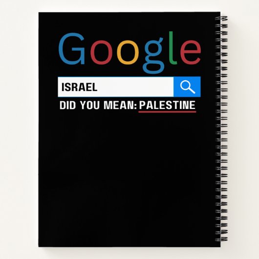 israel bedoelde je palestina onderzoek grafisch t- notitieboek (Achterkant)