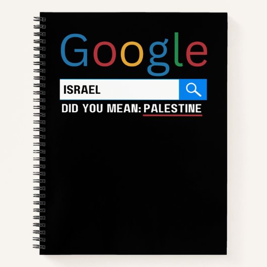 israel bedoelde je palestina onderzoek grafisch t- notitieboek (Voorkant)