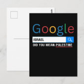 Israël bedoelde je Palestine research grafisch t-s Briefkaart (Voorkant / Achterkant)