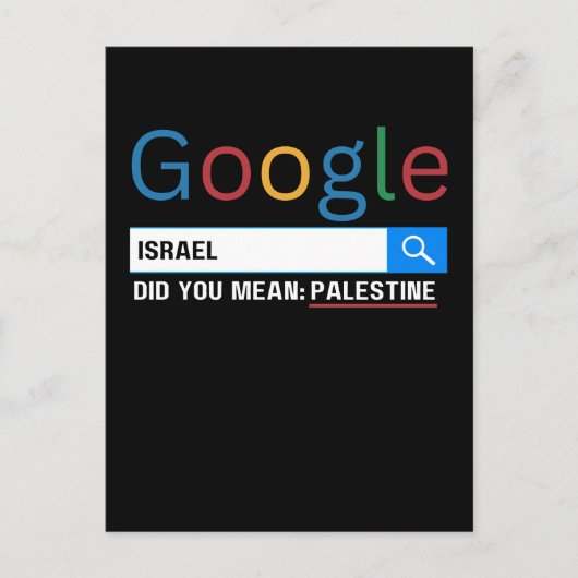 Israël bedoelde je Palestine research grafisch t-s Briefkaart (Voorkant)