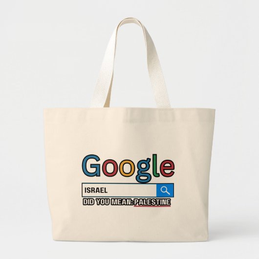 Israël bedoelde je Palestine research grafisch t-s Grote Tote Bag (Voorkant)