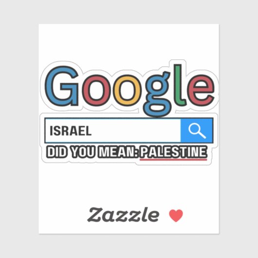 Israël bedoelde je Palestine research grafisch t-s Sticker (Vel)
