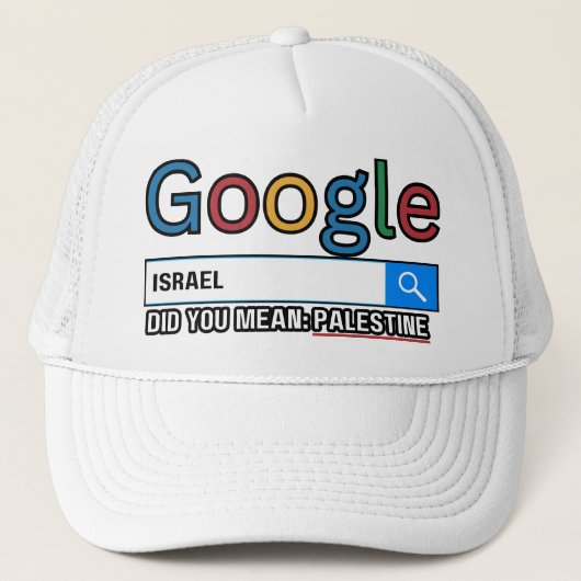 Israël bedoelde je Palestine research grafisch t-s Trucker Pet (Voorkant)