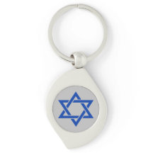 Israël Blauwe Davidster op matte zilver