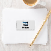 Israel Brush Flag Etiket (Insitu)