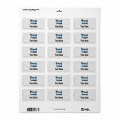 Israel Brush Flag Etiket (Full Sheet)