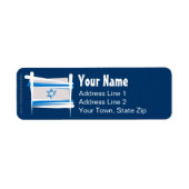 Israel Brush Flag Etiket (Voorkant)