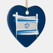 Israel Brush Flag Keramisch Ornament (Rechts)